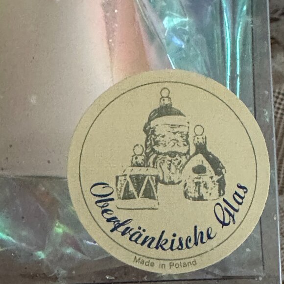 Vintage Oberfrankische glas Christmas Bell Made In Poland In Original Box - Picture 11 of 12